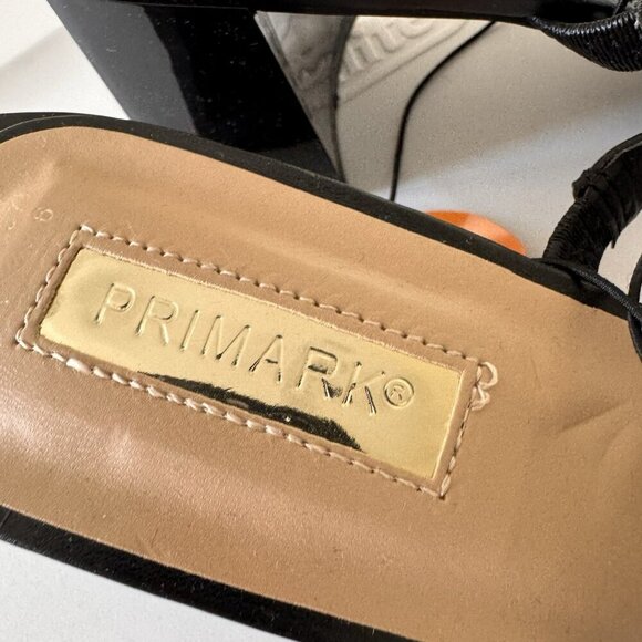 Primark Womens Size 6 Thin 2 Strap Heeled Slide Sandal NWT Black - Picture 6 of 6